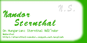 nandor sternthal business card